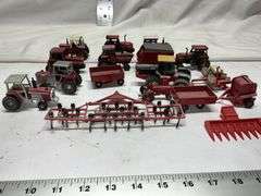 Red farm toys