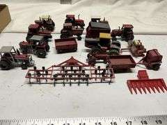 Red farm toys