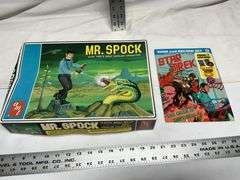 Mr. Spock plastic model kit & Star Trek book and
