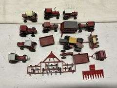 Red farm toys