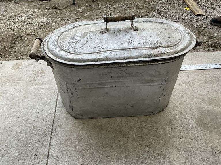 Johnson & Wyth Cedar Falls, Ia galvanized boiler Legacy Auction Company