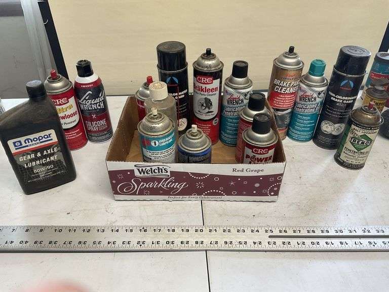 Assorted shop fluids