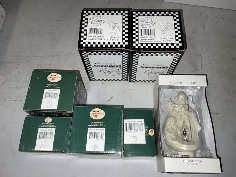 Sarah’s Attic SnoWonders and top hat collection Legacy Auction Company