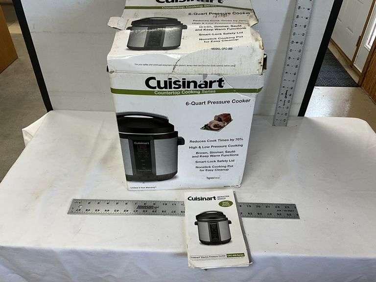 Cuisinart 6 quart pressure cooker, has been used Legacy Auction Company
