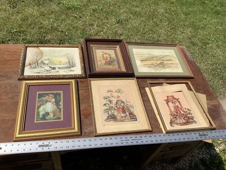 6- prints with frames