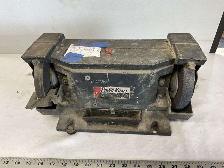 Wards Power Kraft bench grinder, works