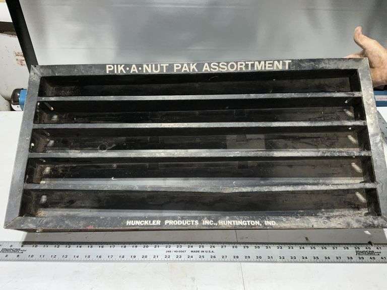PikaNut Pak assortment display shelf Legacy Auction Company