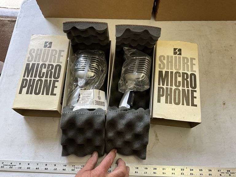 2 shure model 55S microphones