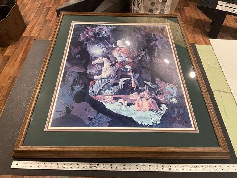 Print by Bob Byerly, limited edition, 390/950,  approx 38 x 33
