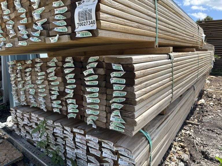 (96) 5/4" x 6" x 10' treated decking (one bundle)
