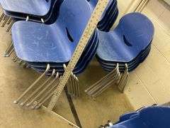10 stackable plastic chairs