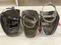 Welding helmets. Some parts missing
