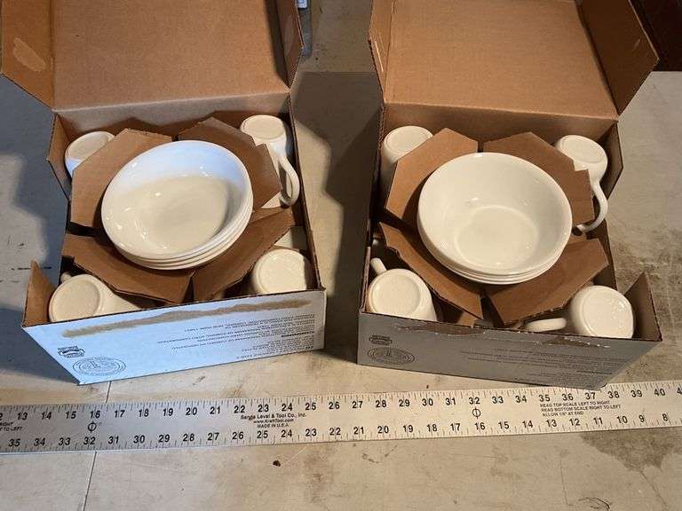 Corelle 16 piece set service for 4. Two sets. - Legacy Auction Company