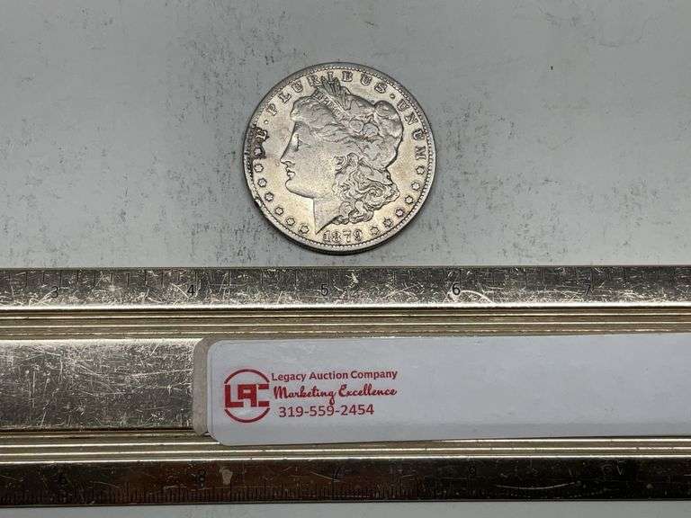 1879 S Morgan silver dollar