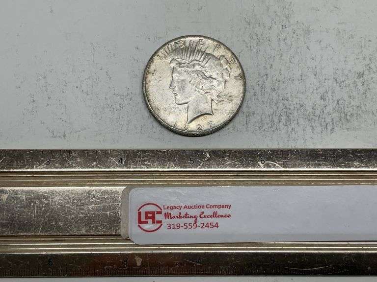 1927 Peace silver dollar