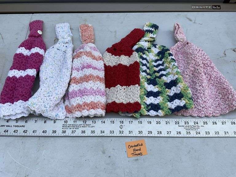 Crocheted hand towels