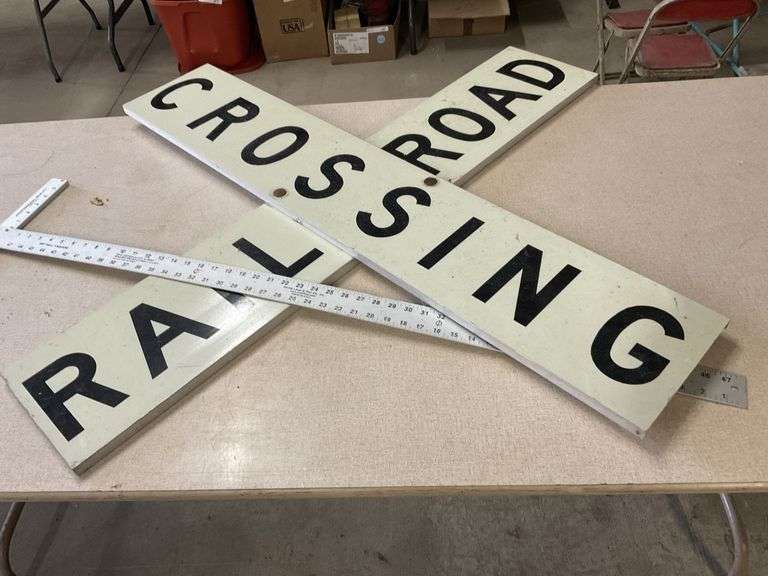 Railroad crossing sign