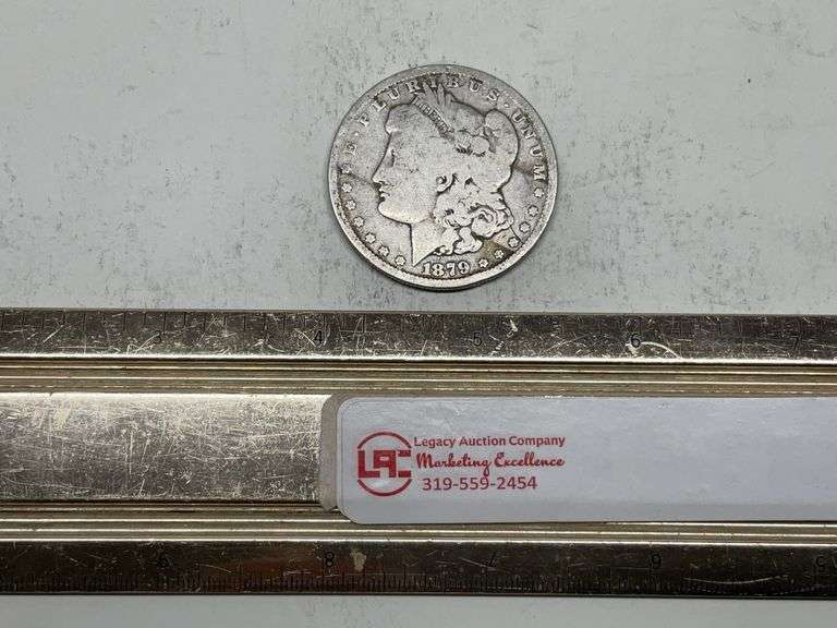 1879 Morgan silver dollar