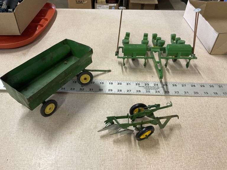 John Deere plow, planter and flare box