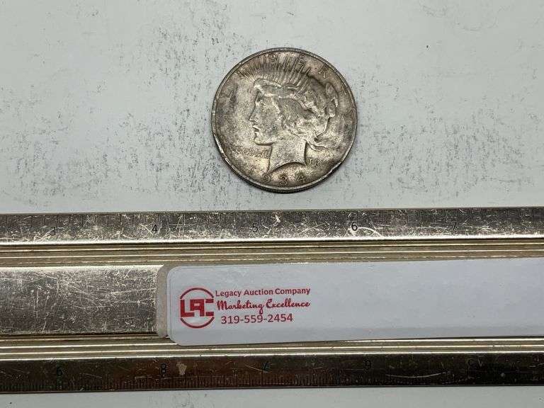 1934 D Peace silver dollar