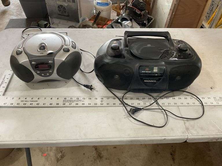 DuraBrand and Magnavox boom boxes