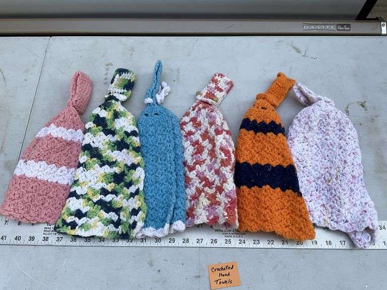 Crocheted hand towels