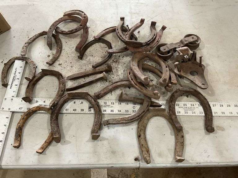 Track roller, horseshoes and railroad spikes