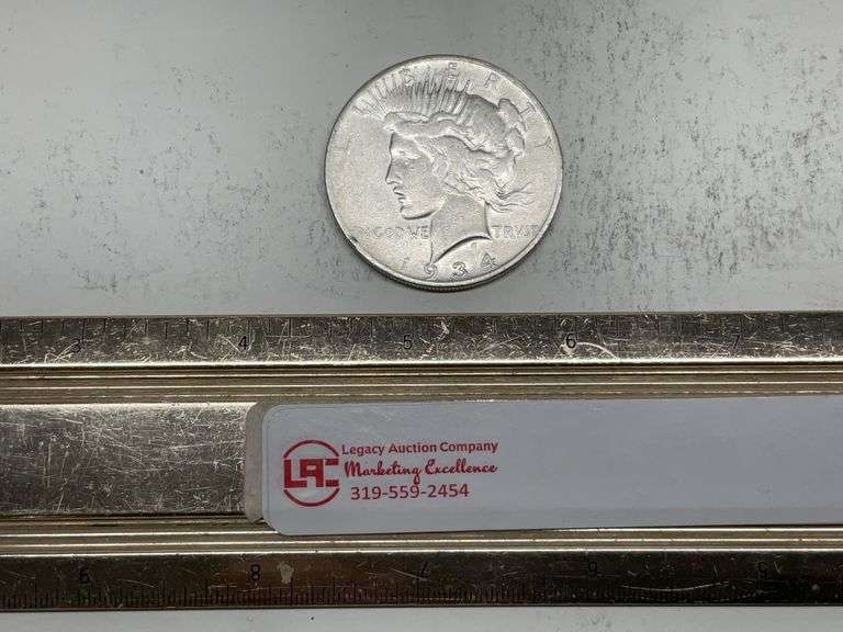 1934 S Peace silver dollar