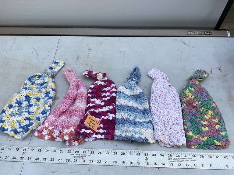 Crocheted hand towels