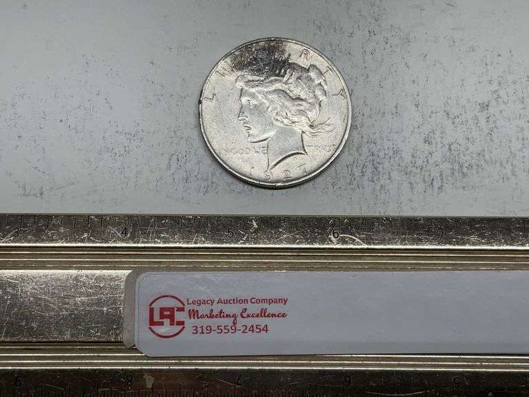 1927 D Peace silver dollar
