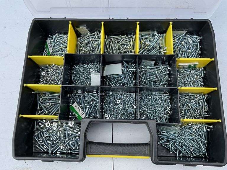 Nuts and bolts in organizer Legacy Auction Company