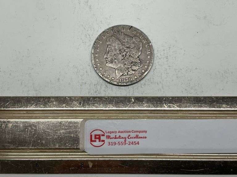 1879 Morgan silver dollar