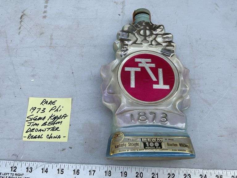 1973 phi Sigma Kappa Jim Beam decanter