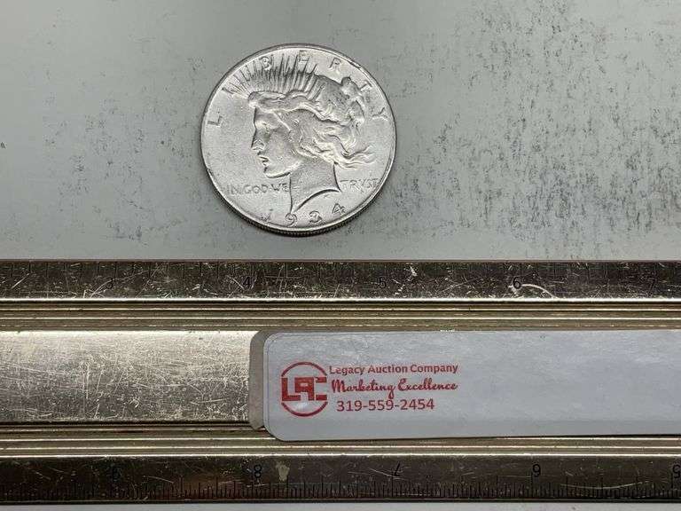 1934 S Peace silver dollar