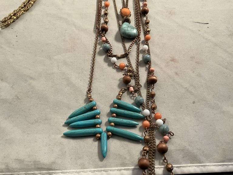 Cameo necklacemissing a bead & multi strand Legacy Auction Company