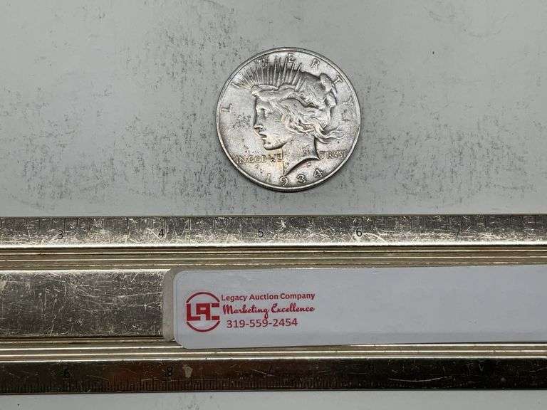 1934 D Peace silver dollar