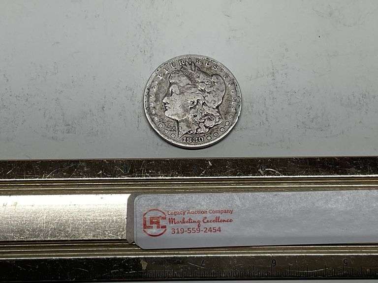 1880 S Morgan silver dollar