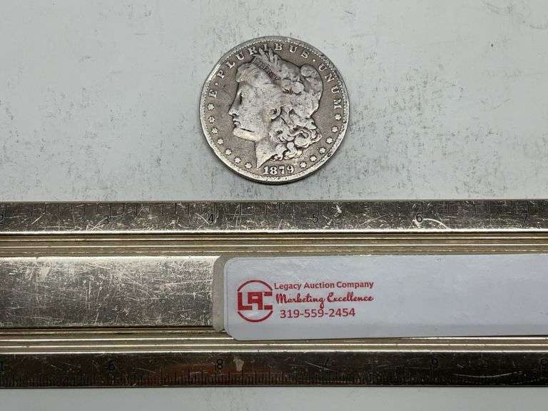 1879 Morgan silver dollar