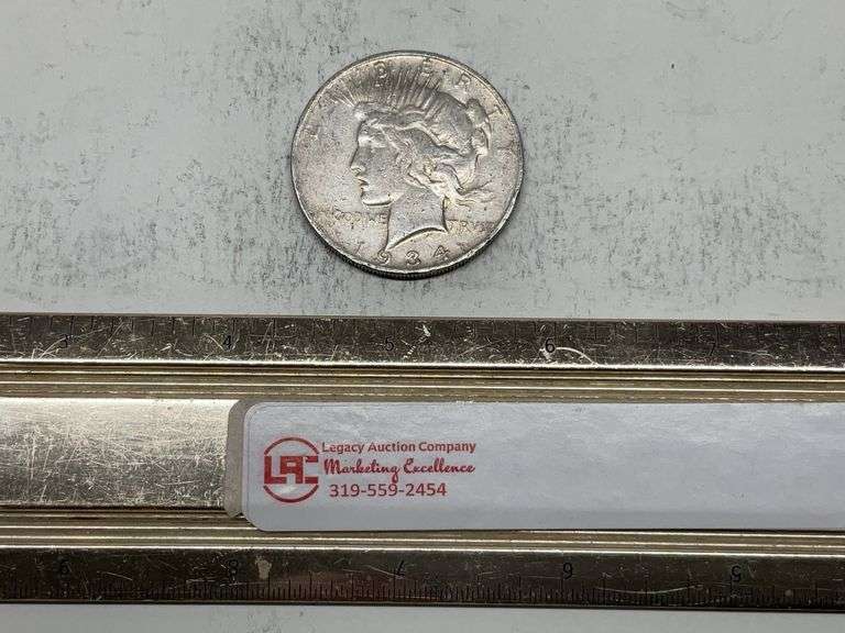 1934 D peace Silver Dollar