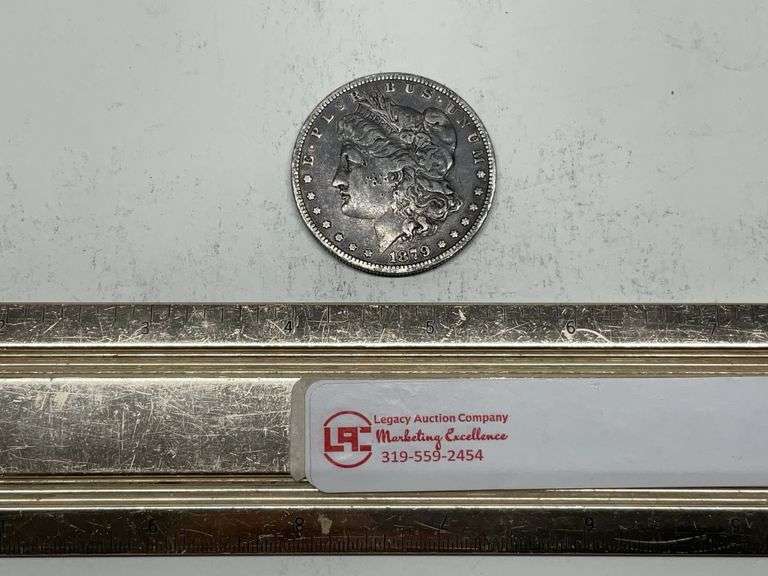 1879 O Morgan silver dollar
