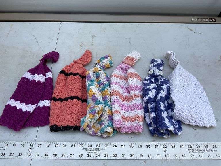 Crocheted hand towels