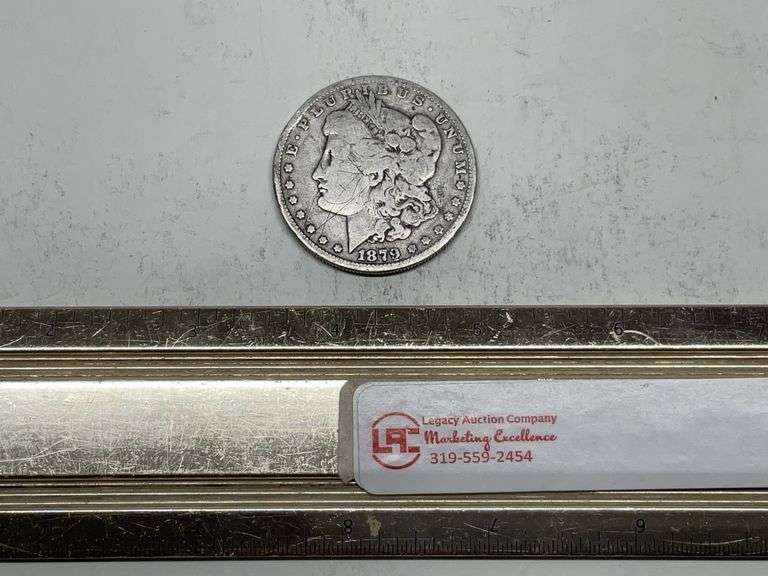 1879 O Morgan silver dollar