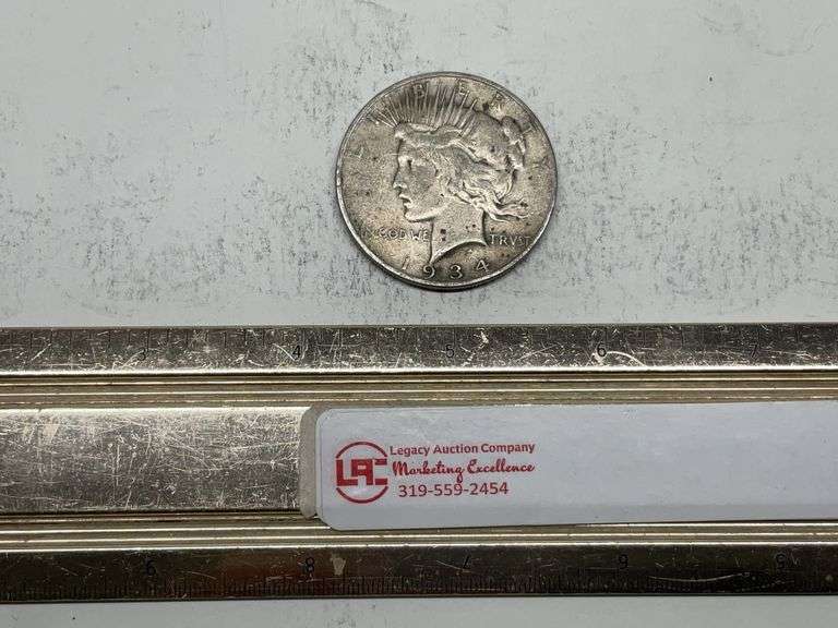 1934 D Peace silver dollar