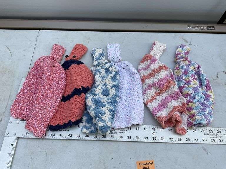 Crocheted hand towels