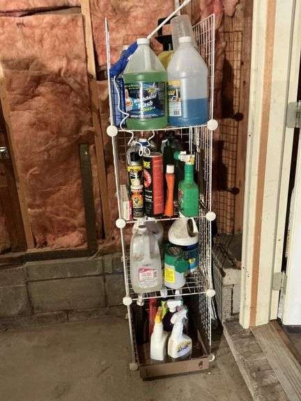 Garage fluids, etc with rack