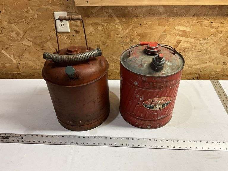 2- vintage gas cans