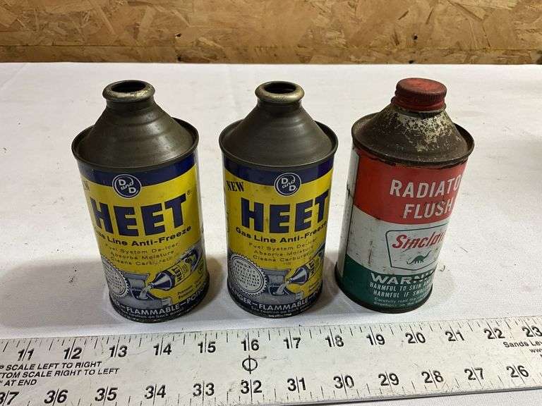 Heat and Sinclair radiator flush cans