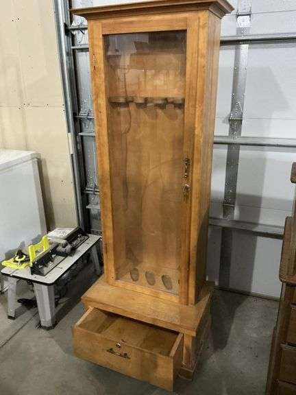 Gun cabinet with key 66" x 25 x 16 deep