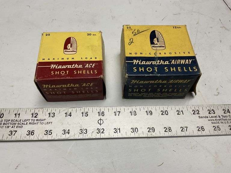 2- vintage Hiawatha shotshell ammo boxes - Legacy Auction Company