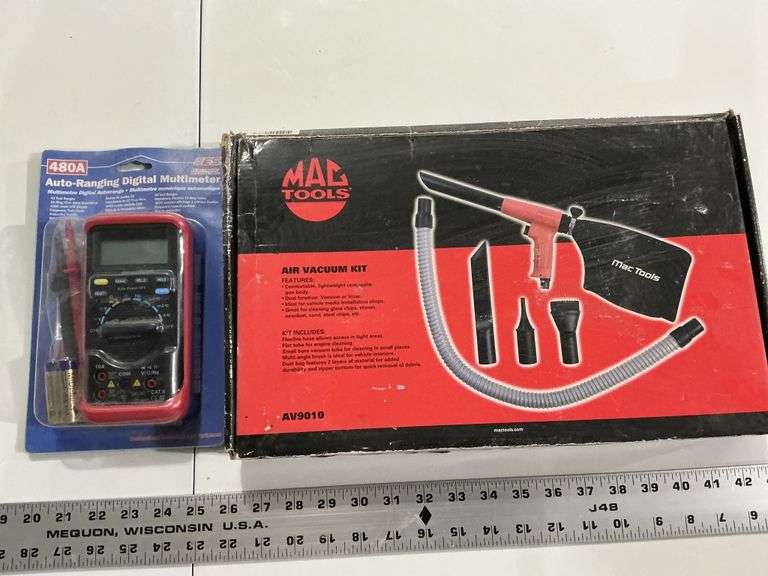 MAC Air vacuum kit and digital multimeter
